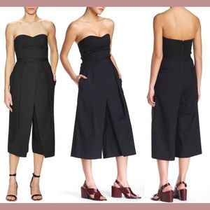 NEW $695 Tibi [SZ 0 ] Sweetheart Agathe Corset Jumpsuit in Black‎ #M398